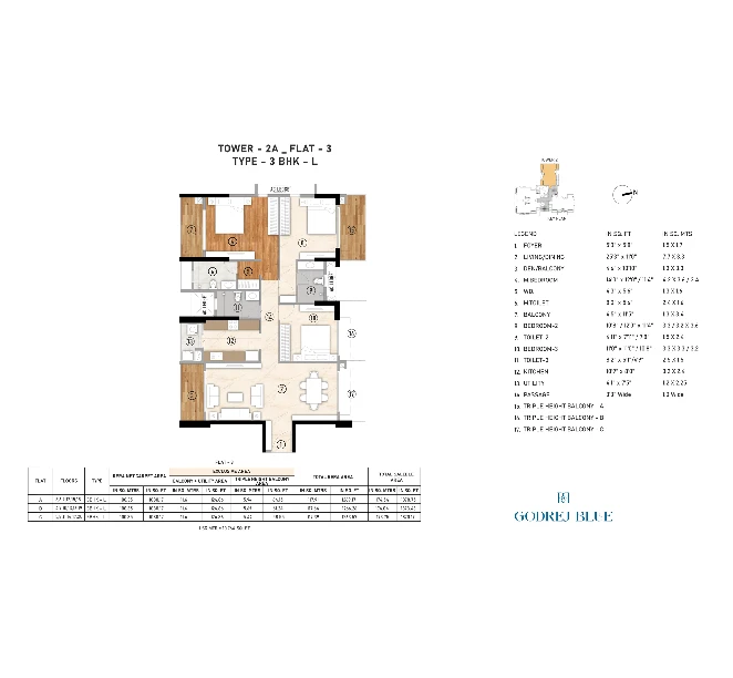 3 BHK Floor Plan